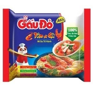 MÌ ĂN LIỀN TÔM GÀ GẤU ĐỎ 65G _Sét 5g _ 14k_th30g -78k