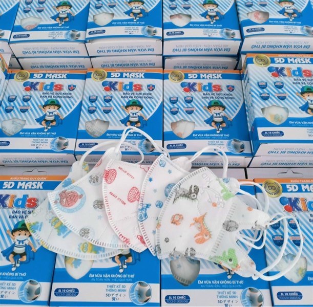 KHẨU TRANG 5D KIDS MASK HỒNG QUÂN Hộp 10 cái