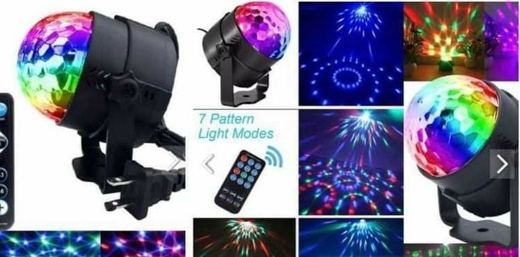 Đèn led xoay 7 màu mẫu trụ