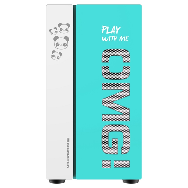 Case Gaming VSP OMG-II Mid Tower (Xanh Ngọc- Hồng)