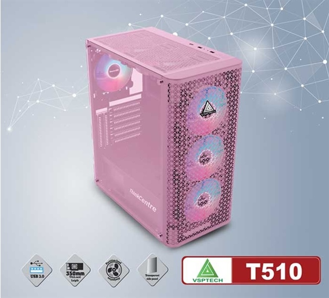 Case VSP Gaming T510 màu hồng (No Fan)