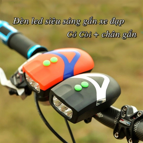Đèn gắn cho xe đạp có còi