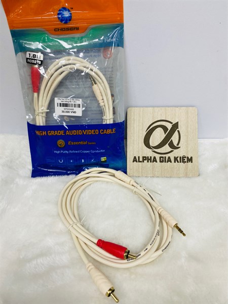 Dây loa 5M - 3,5 ra 2 đài bông sen trắng tốt