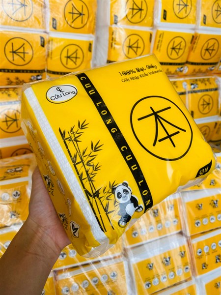 GIẤY VUÔNG CỬU LONG 50 tờ ( lốc 40 gói 110k