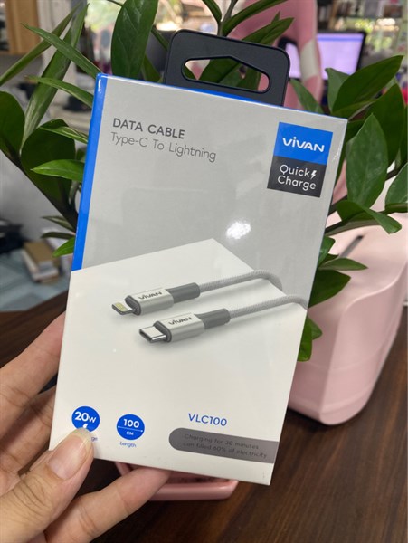 Cáp sạc nhanh 20W iphone VIVAN VLC100