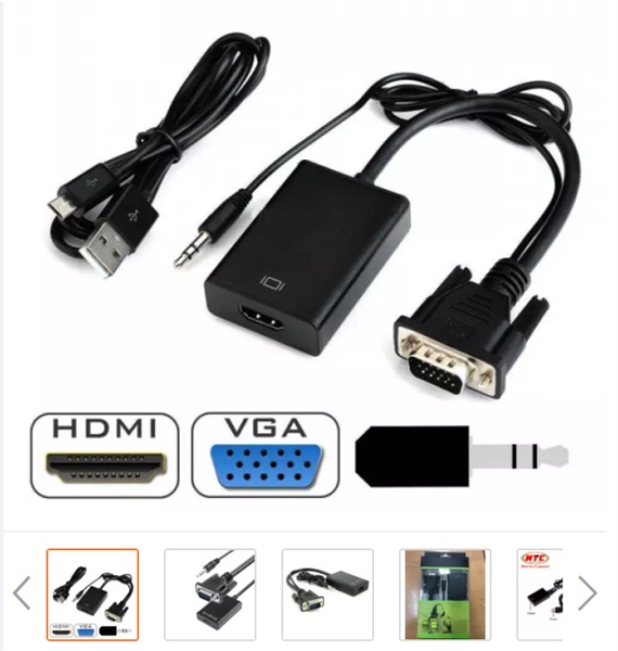 Cáp chuyển VGA ra HDMI 20cm - bao test 7 ngày