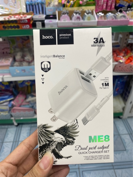 Bộ Cốc Cáp Sạc HoCo ME8 Type-c Tesr