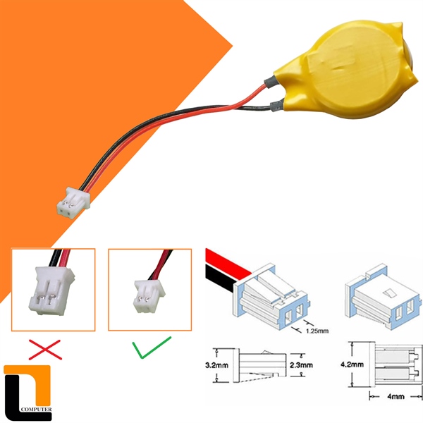 Pin Cmos có dây sẵn dành cho laptop - test