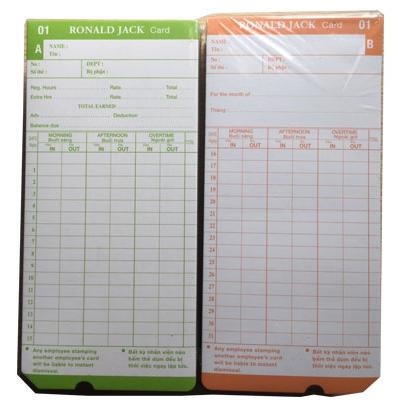 THẺ GIẤY CHẤM CÔNG (6 CỘT)