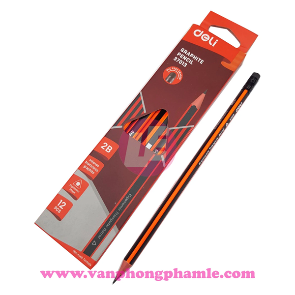 Bút chì gỗ deli 37013 có gôm