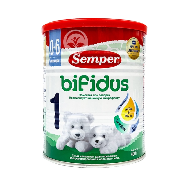 Sữa Semper Bifidus Nga (bổ xung chất xơ) - số 1 - Hộp 400g - từ 0m ...