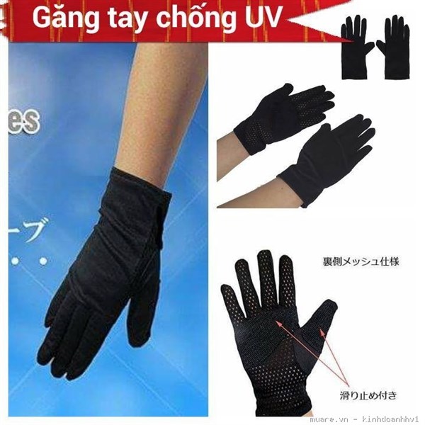 Găng tay chống nắng Nhật Bản cho Nam màu trắng