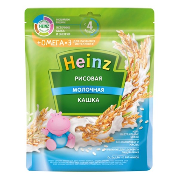 Bột ăn dặm Heinz Nga vị Sữa, Lúa mạch - 200gr - Trẻ Từ 6th