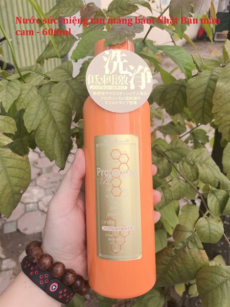 Nước súc miệng tan mảng bám Nhật Bản màu cam - 600ml