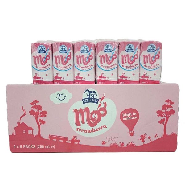 Sữa Tươi Devondale Úc Hương Dâu 200ml - trẻ trên 1 tuổi