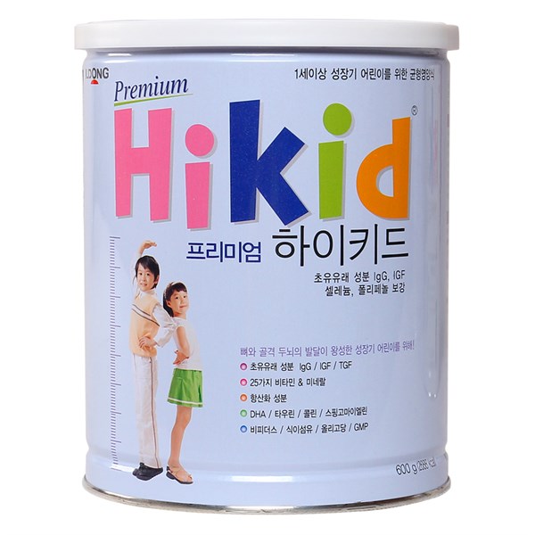Sữa Hikid Premium - 600g - bé 1->9 tuổi