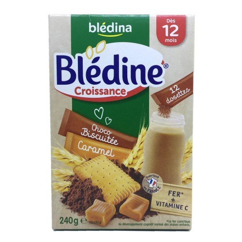 Bột pha sữa Blédina vị choco, caramen, bích quy - 240gr - Trẻ từ 12th