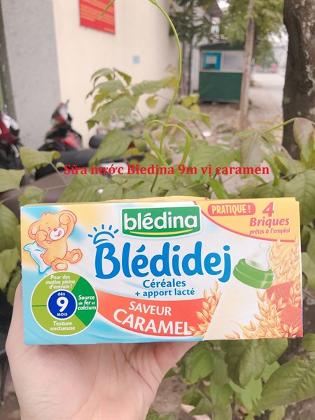 Sữa nước Bledina Pháp vị caramen - bé từ 9m - 250mlx4h