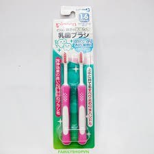Bàn chải Pigeon Nhật Bản màu hồng - Trẻ từ 1 - 6 tuổi - Set 2 chiếc
