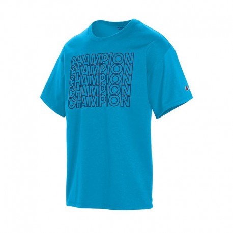 áo Champion GT23 Aqua Blue Multi Logo