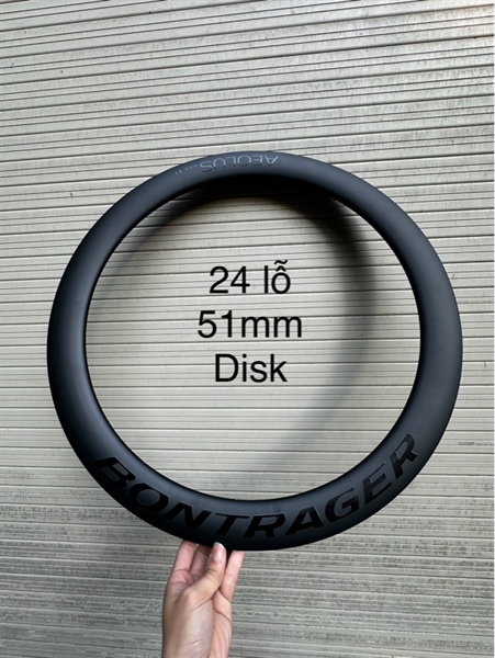 Vành rời Carbon 24 lỗ phanh đĩa cao 51mm Bontrager AEOLUS