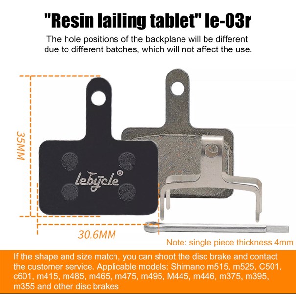 Má phanh đĩa Lebycle cho các loại phanh xe đạp thể thao