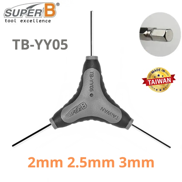 Lục giác dụng cụ SuperB TB-YY05 tháo lắp ốc xe đạp xe máy size 2/2.5/3mm Made in Taiwan