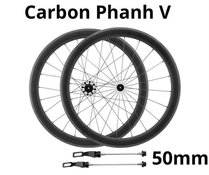 Vành carbon 700c phanh vành cối nổ TUBE