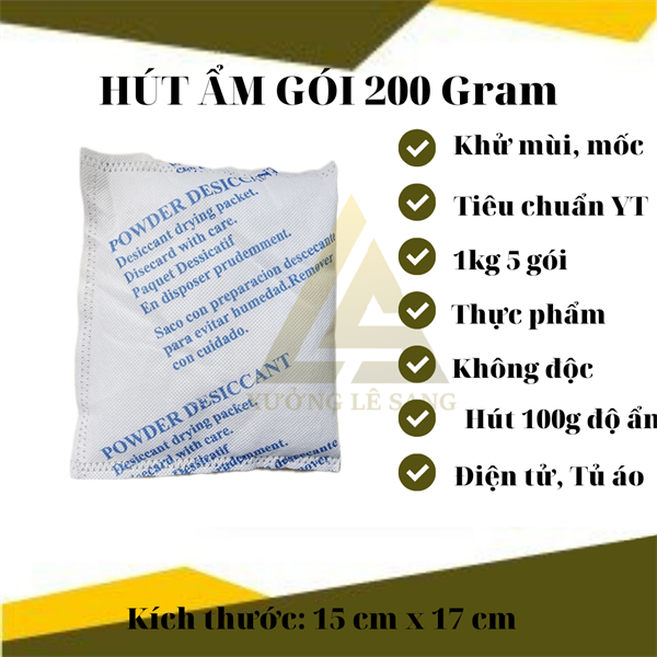 GÓI HÚT ẨM SILICAGEL 200GR- XANH