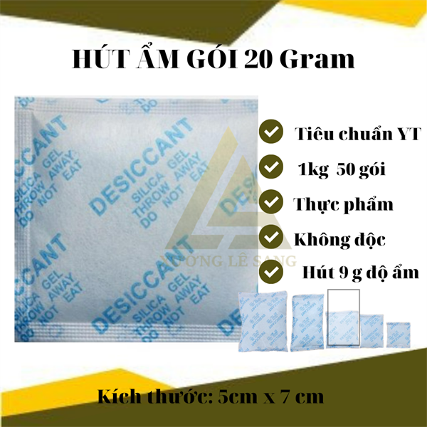 GÓI HÚT ẨM SILICAGEL 20GR- XANH LOẠI 1