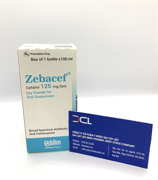 Zebacef Cefdinir 125/5mg Pharmavision ( H/1lọ)