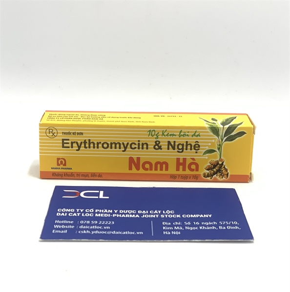 Kem bôi Erythromycin & Nghệ Nam Hà (T/10g)