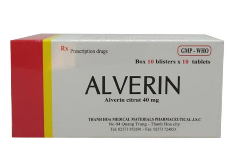 Alverin 40mg Hộp 100 viên