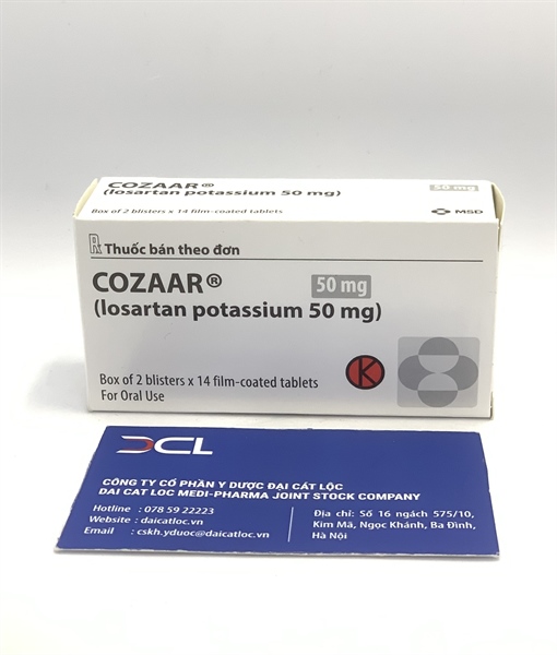 Thuốc Cozaar 50mg Merck Sharp & Dohme (Hộp/2 vỉ/28 viên)
