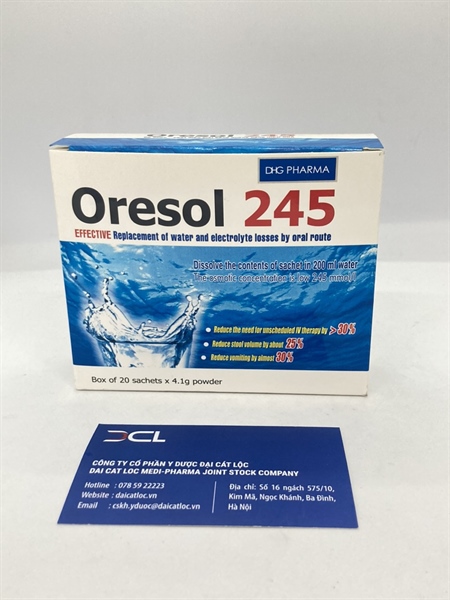 Bù nước và điện giải Oresol 245 Hậu giang (H/20g)