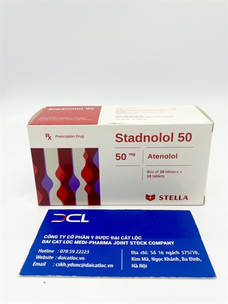 Stadnolol 50 mg , Stella ( Hộp 10 vỉ x 10 viên )