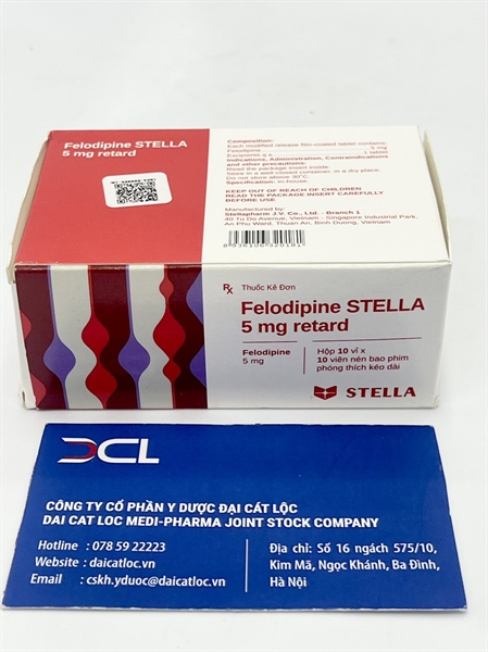 Felodipine 5mg, Stella ( Hộp 10 vỉ x 10 viên )