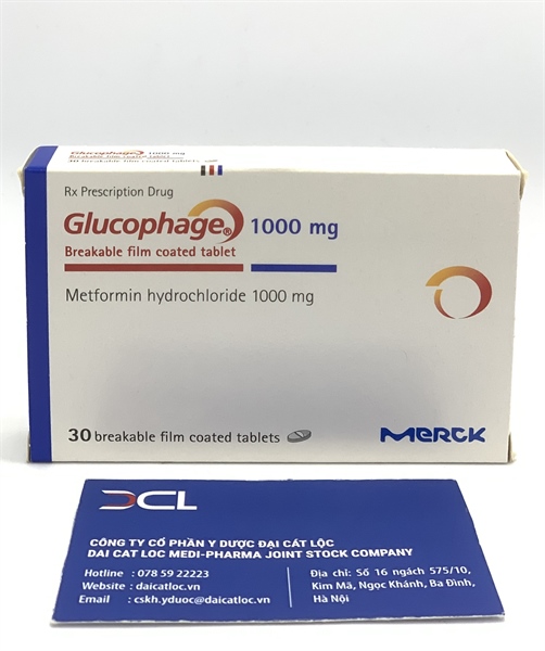 Glucophage 1000mg MERCK (H/30v)