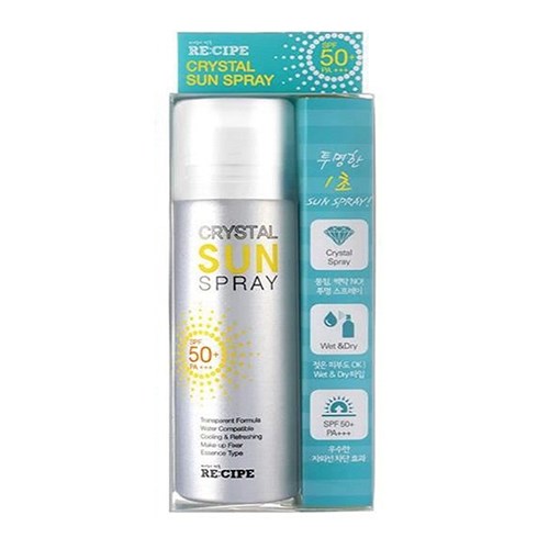 Xịt chống nắng dưỡng da RE:CIPE - Crystal Sun Spray SPF50+ PA+++