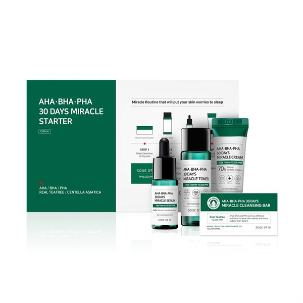 Bộ dưỡng trị mụn Some By Mi - AHA BHA PHA 4 món - 30 Days Miracle - Starter Kit