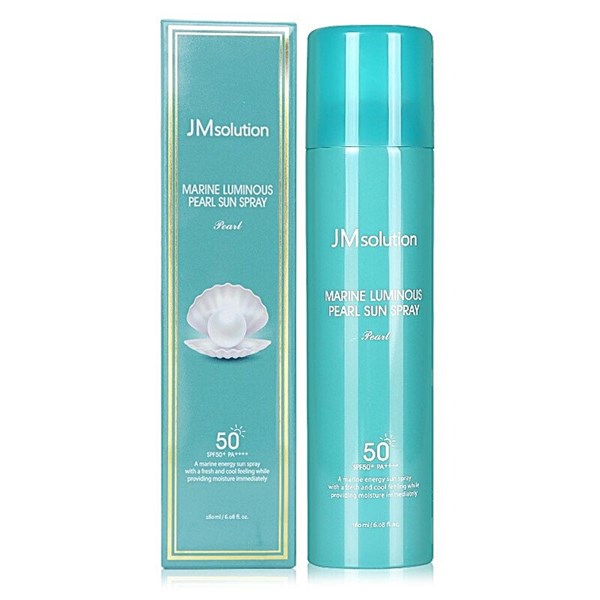 Xịt chống nắng JM solution - Marine Luminous Pearl Sun Spray SPF50+PA++++180ml - Xanh
