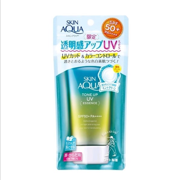 Kem chống nắng Skin Aqua - Tone up UV Essence Mint Green SPF 50+